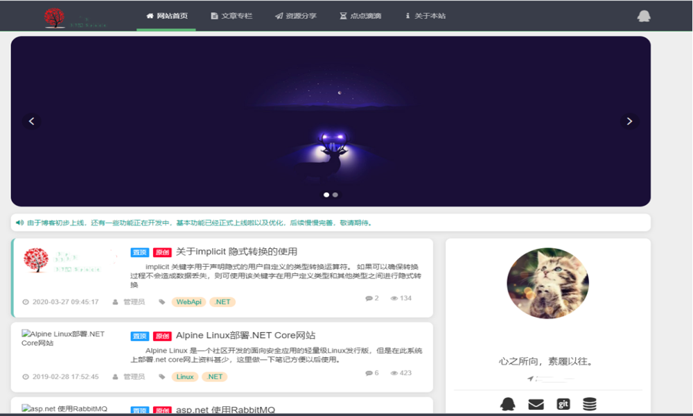 ASP.NET Core 5.0 + Layui 个人博客网站源码 (带运行文档)